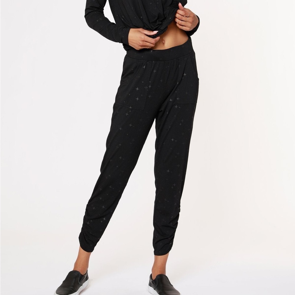 bobi Black Star-Print Track Pants